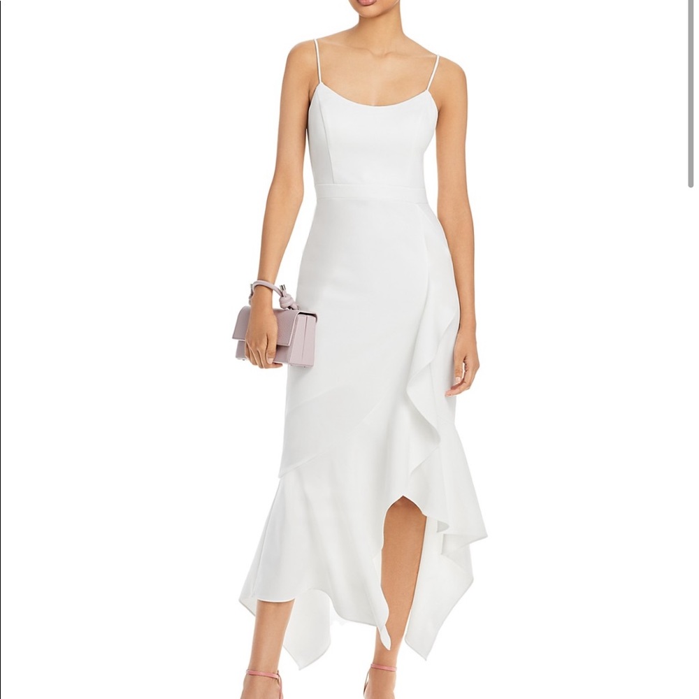 Bloomingdales AQUA Ruffled Midi Dress Size 12